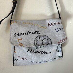 Vintage SANDER Cloth Soccer Theme Unisex Sling Bag Hamburg International